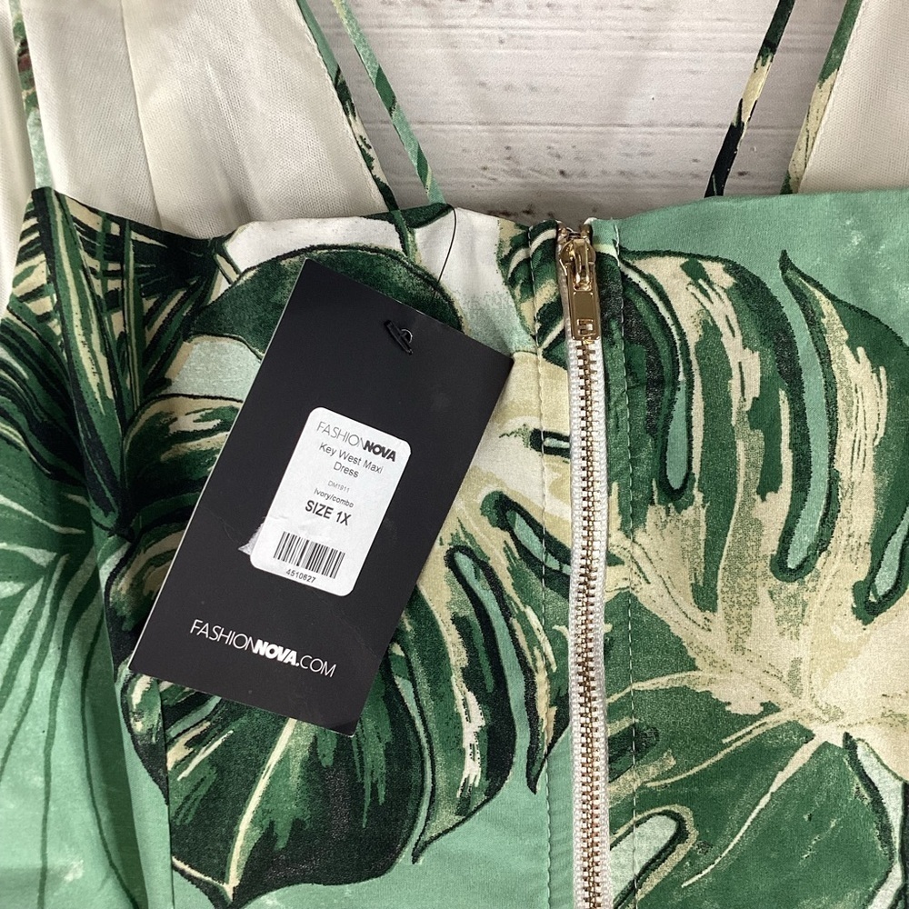 FASHION NOVA PLUS SIZE 1X‎ MAXI LONG DRESS KEY WEST PARTY VACATION BEACH NWT - Picture 16 of 16